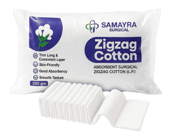 200 gm Absorbent Surgical Zigzag Cotton (I.P.)